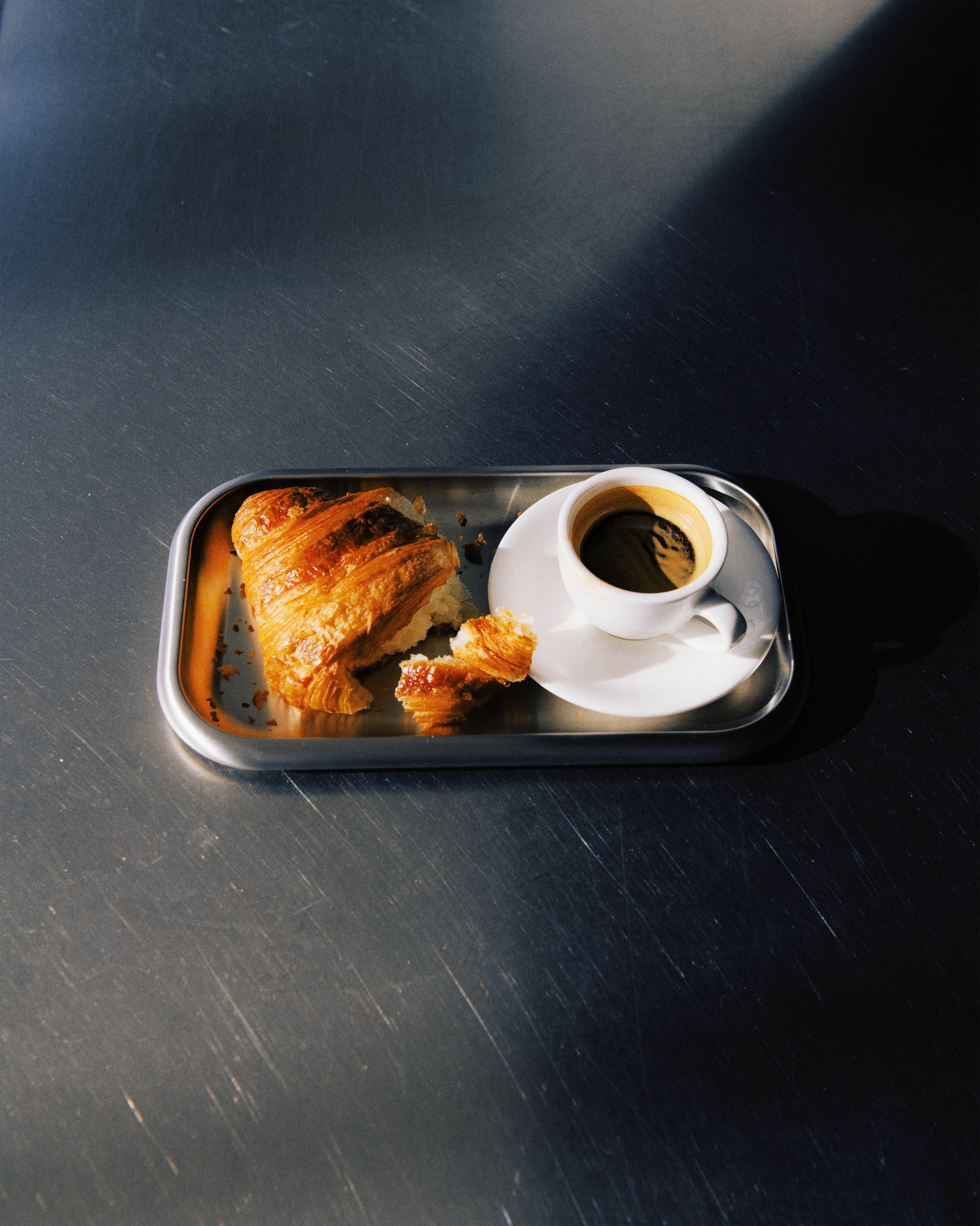 Small Steel Serving Tray - Brushed