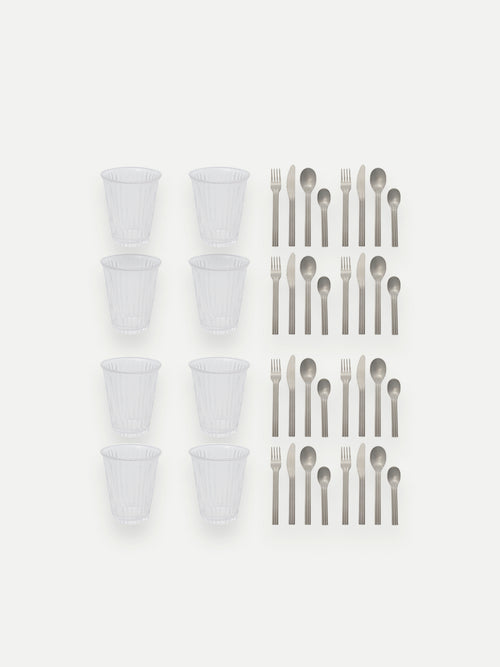 Canteen Bodega Glass 8-pack & Canteen Brushed - 32 pcs / set of 8
