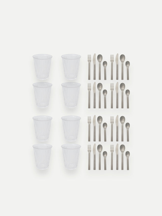 Canteen Bodega Glass 8-pack & Canteen Brushed - 32 pcs / set of 8