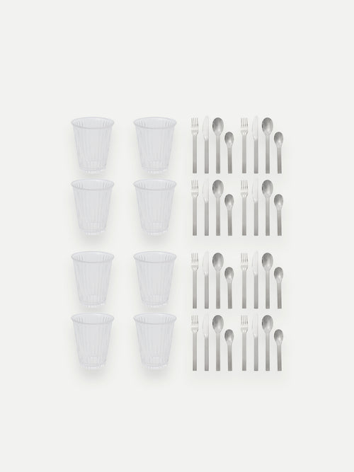 Canteen Bodega Glass 8-pack & Canteen Polished - 32 pcs / set of 8