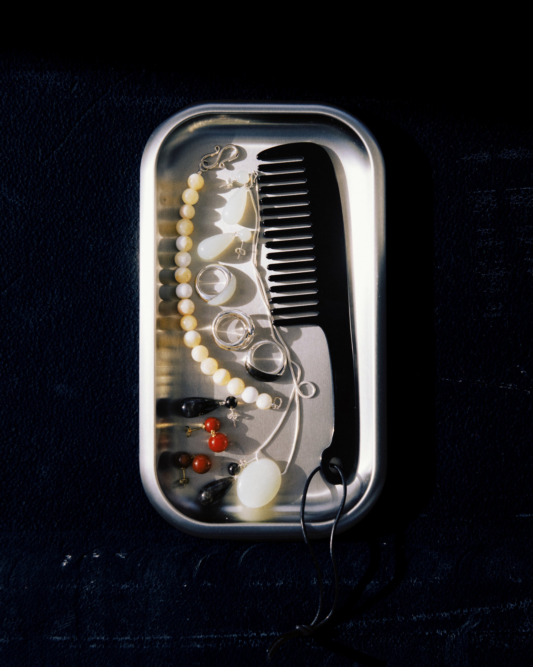 Small Steel Serving Tray - Brushed