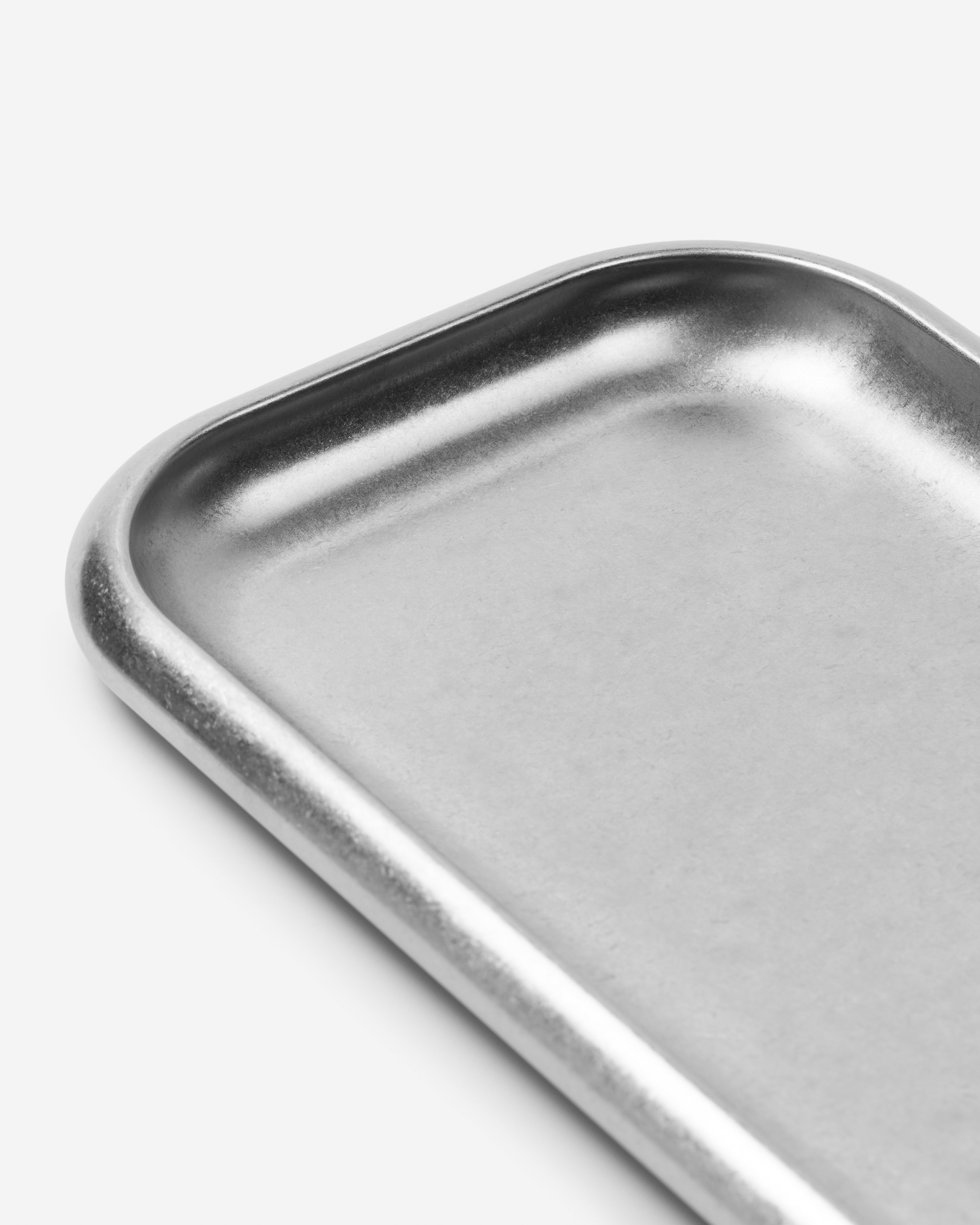 Small Steel Serving Tray - Brushed
